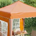 vidaXL Prístrešok na párty 195 x 195 x 245 cm Oranžová Oxfordská látka