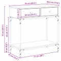 vidaXL Konzolový stôl Staré drevo 75 x 34,5 x 75 cm Kompozitné drevo