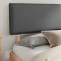 vidaXL Rám postele s čalúneným čelom Tmavo šedá 180 x 200 cm