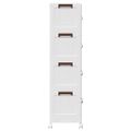 vidaXL stohovateľný úložný box kolesami 4vrstvový 28L 48x29,5x112,5 cm