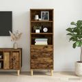vidaXL Highboard Staré drevo 40 x 36 x 110 cm Kompozitné drevo