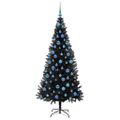 vidaXL Vianočný stromček Čierna 180 cm PVC