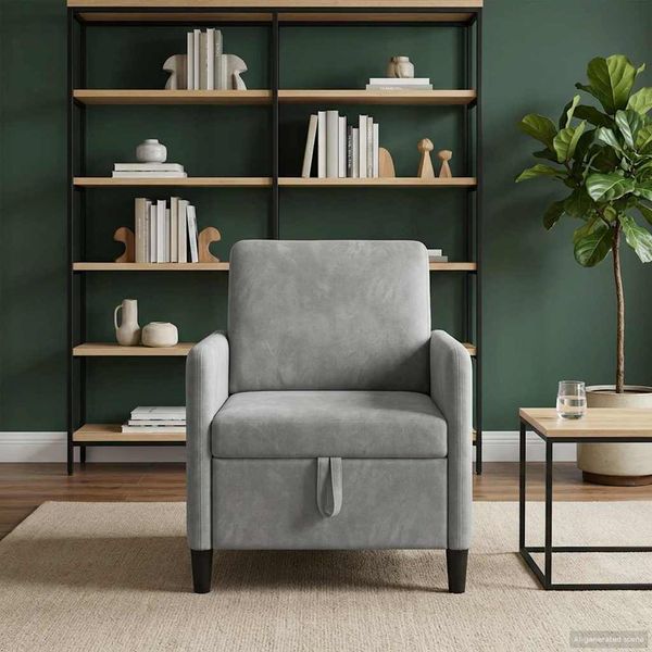 vidaXL Sofa s úložným priestorom Svetlosivá 72 x 78 x 87 cm Polyester