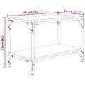 vidaXL TV skrinka dub sonoma 60x33x41 cm spracované drevo a oceľ