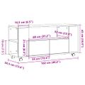 vidaXL TV skrinka kolieska staré drevo 102x34,5x43cm kompozitné drevo