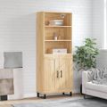 vidaXL Vysoká skrinka dub sonoma 69,5x34x180 cm spracované drevo