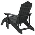 vidaXL Záhradná stolička Adirondack s podnožkou HDPE antracitová