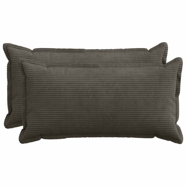 vidaXL Poťah na podložku 2 ks HOUTEN Antracitová 40 x 80 cm manšestr