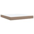 vidaXL Boxspring posteľ s matracom kapučínová 180x200 cm umelá koža
