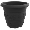 vidaXL Kvetináče 6 ks Čierna Ø 34 x 28 cm Plast