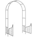 vidaXL Záhradná pergola s bránou čierna 138x40x238 cm železná