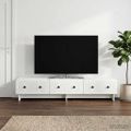 vidaXL TV skrinka Biela 147 x 34,5 x 30 cm Kompozitné drevo