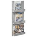 vidaXL Regál na časopisy Sivý Sonoma 43 x 11 x 102 cm Kompozitné drevo