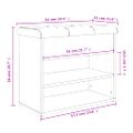 vidaXL Lavička na topánky dymový dub 82x32x50 cm kompozitné drevo