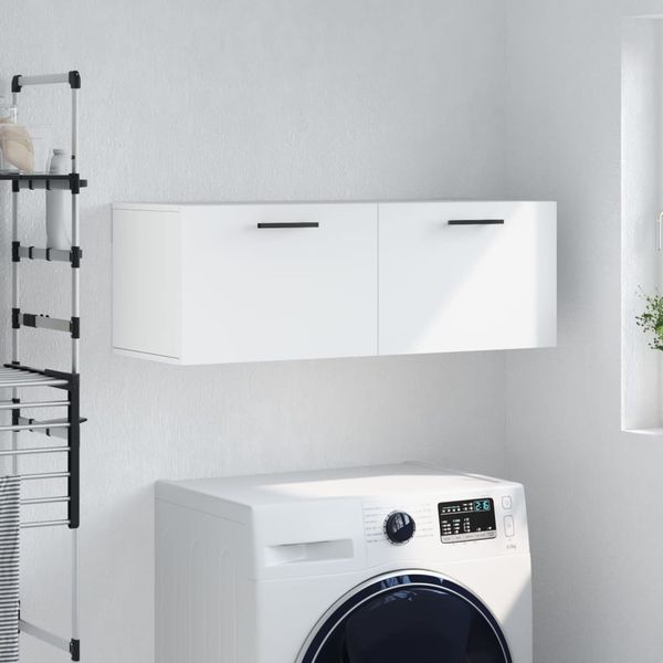 vidaXL Nástenná skrinka biela 100x36,5x35 cm kompozitné drevo