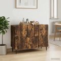 vidaXL Servírovacia skriňa so zásuvkou Dymový dub 89 x 34,5 x 62 cm
