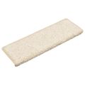vidaXL Schodové rohože 30 ks 65x21x4 cm biele s obdĺžnikovým okrajom
