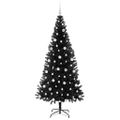 vidaXL Vianočný stromček Čierna 210 cm PVC