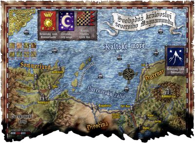 Mapa Severného Magnamundu - Slobodné kráľovstvá