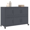 vidaXL Komoda antracitová 100,5x39x72 cm oceľ