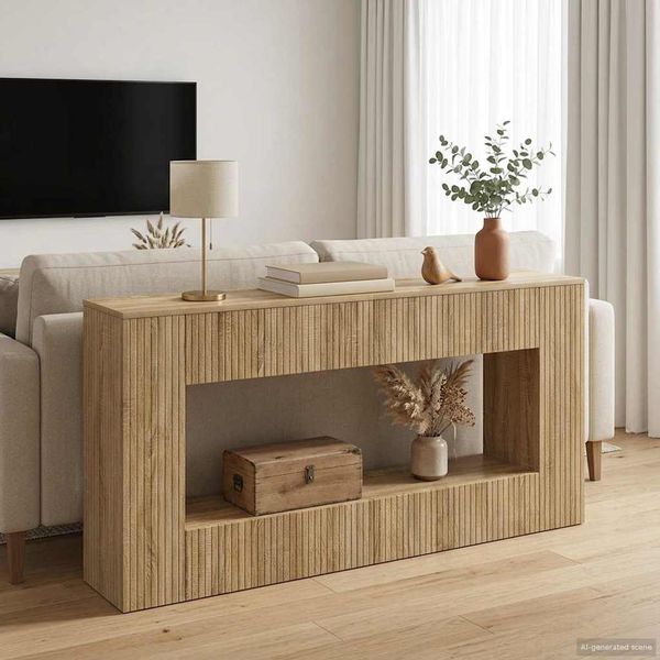 vidaXL Konzolový stôl Sonoma dub 155 x 29 x 74 cm Konštruované drevo