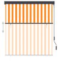 vidaXL Vonkajšia zatemňovacia roleta 140x250 cm biela a oranžová
