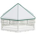 vidaXL 6 panelový psí výbeh 122 x 106,5 x 82 cm Plast Biela Skladací