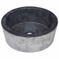 vidaXL Umývadlo čierne Ø40x15 cm mramor
