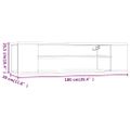 vidaXL Závesná TV skrinka hnedý dub 100x30x26,5 cm spracované drevo