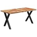 vidaXL Jedálenský stôl, nohy v tvare X 160x80x77 cm, drevený masív