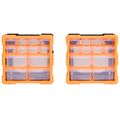 vidaXL Organizéry s 12 zásuvkami 2 ks 26,5x16x26 cm