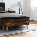 vidaXL Úložná lavička dymový dub 102x42x46 cm kompozitné drevo
