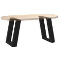 vidaXL Nohy konferenčného stolíka v tvare U, 2 ks, čierne, 38 x (42-43) cm, oceľové