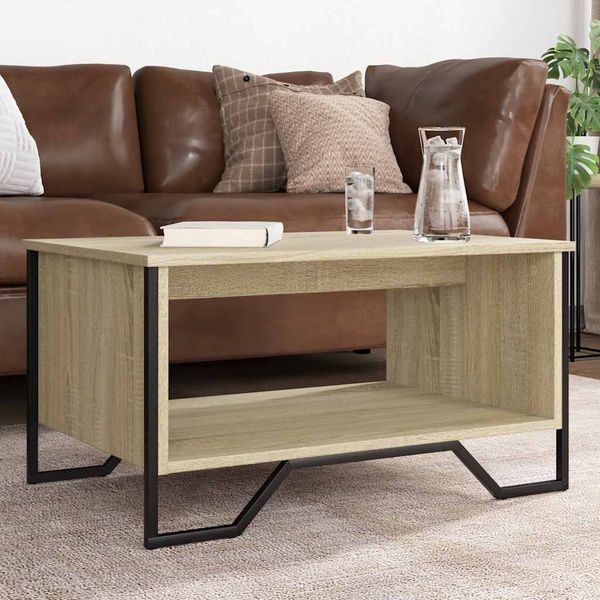 vidaXL Konferenčný stolík dub sonoma 75x51x40 cm kompozitné drevo