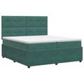 vidaXL Posteľ boxspring s matracom Tmavozelená 200 x 200 cm Zamat