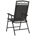 vidaXL Skladacie stoličky 2 ks, melanžovo sivá, oceľ a textilén