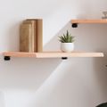 vidaXL Nástenná polica 60x50x(2-4) cm neošetrený dubový masív