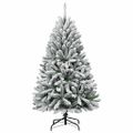 vidaXL Umelý Sklápací Vianočný Stromček 150 LED Zelená a biela 150 cm