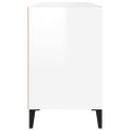 vidaXL Botník lesklý biely 102x36x60 cm spracované drevo