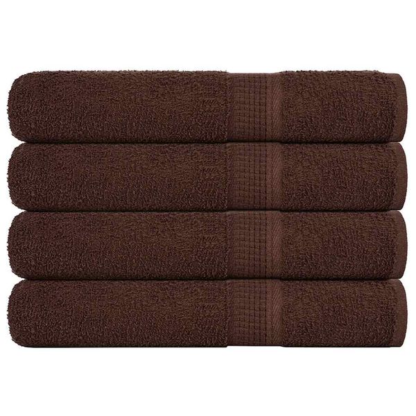 vidaXL Saunové osušky FROGN 4 ks hnedé 80x200 cm 360 g/m²