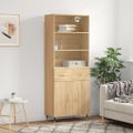 vidaXL Vysoká skrinka dub sonoma 69,5x34x180 cm spracované drevo