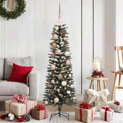 vidaXL Umelý vianočný stromček Zelená 120 cm PVC, plast a oceľ