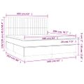 vidaXL Boxspring posteľ s matracom tmavosivá 160x200 cm látka