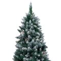 vidaXL Zasnežený umelý vianočný stromček s borovicovými šiškami 180 cm