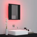 vidaXL LED kúpeľňová zrkadlová skrinka čierna 40x12x45 cm akryl