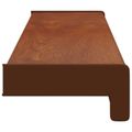 vidaXL Parapetné dosky Hnedé drevo 100 x 10 x 4,5 cm PVC
