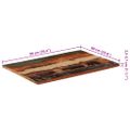 vidaXL Obdĺžniková stolová doska 60x90 cm, 25-27 mm, recyklovaný masív