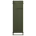 vidaXL Stojan na palivové drevo Olive Green 25x25x80 cm