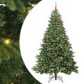 vidaXL Umelý vianočný stromček s 300 LED-i Zelená 210 cm PE a PVC