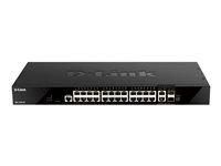 Prepínač - L3 - inteligentný - 24 x 10/100/1000 + 2 x Gigabit SFP + 2 x 10 Gigabit SFP+ - Dá sa namontovať do rozvádzača